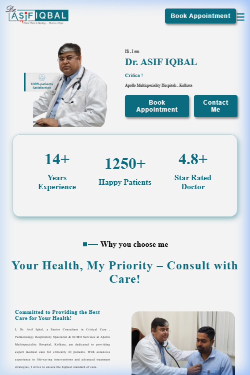 Dr. Asif Iqbal Mobile View